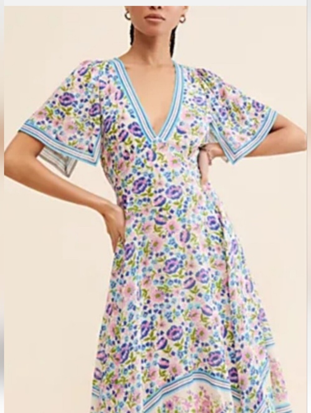 Spell | Impala Lily Handkerchief Dress In Organic Cotton & Lenzing Viscose Large